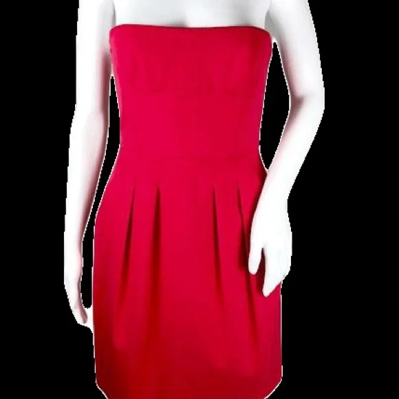 BCBGMaxAzria | Dresses | Bcbgmaxazriabcbg Maxazria Strapless Red Minidress  Size 4 | Poshmark
